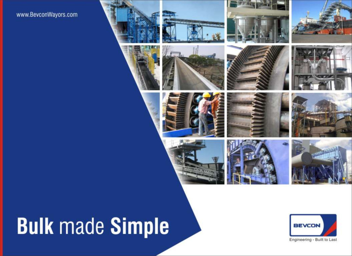 comprehensive range of bulk material handling processing
