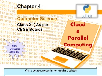 &amp;  Parallel  Computing  New  Syllabus  2019-20  Visit : python.mykvs.in for regular updates