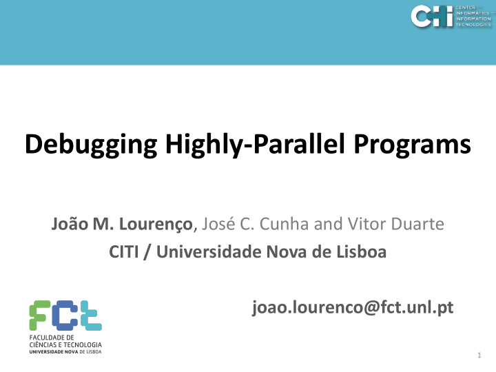 debugging highly parallel programs