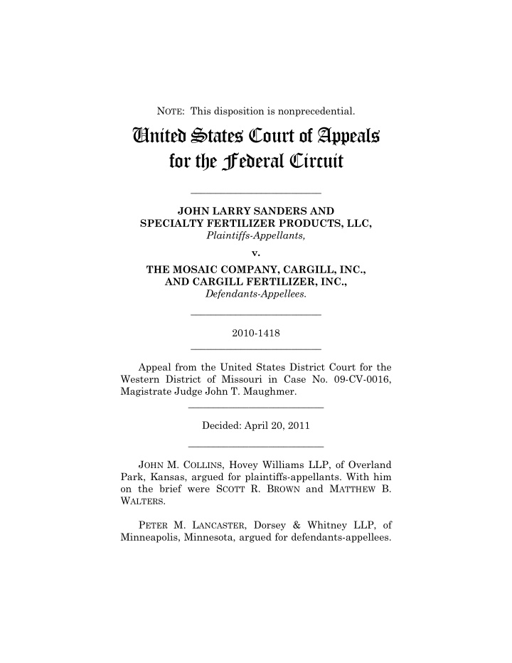 united states court of appeals for the federal circuit