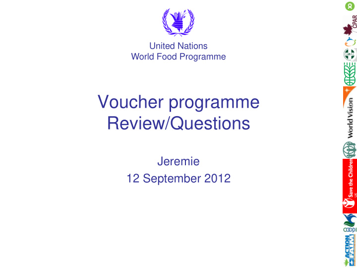 voucher programme review questions