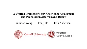 and Progression Analysis and Design  Shuhan Wang        Fang He        Erik Andersen  Source: