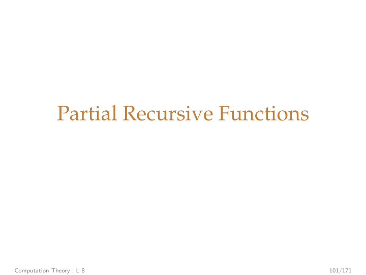 partial recursive functions