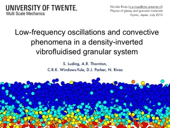 Low-frequency oscillations and convective  phenomena in a density-inverted  vibrofluidised granular