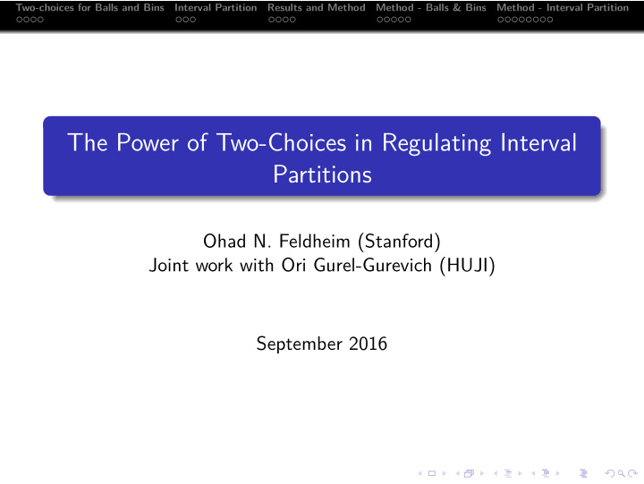 the power of two choices in regulating interval partitions