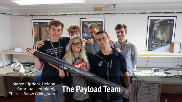 charles snow gillingham the payload team