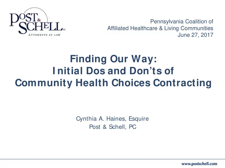 finding our way i nitial dos and don ts of community