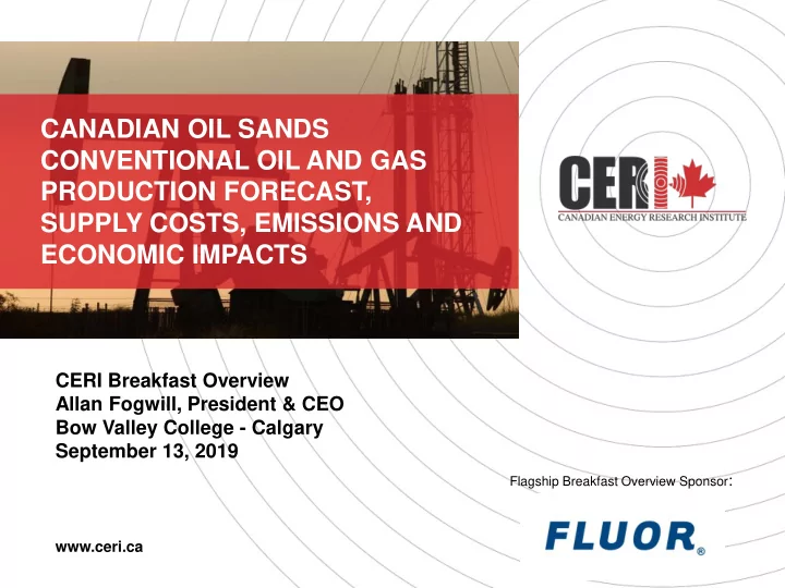 canadian oil sands conventional oil and gas production
