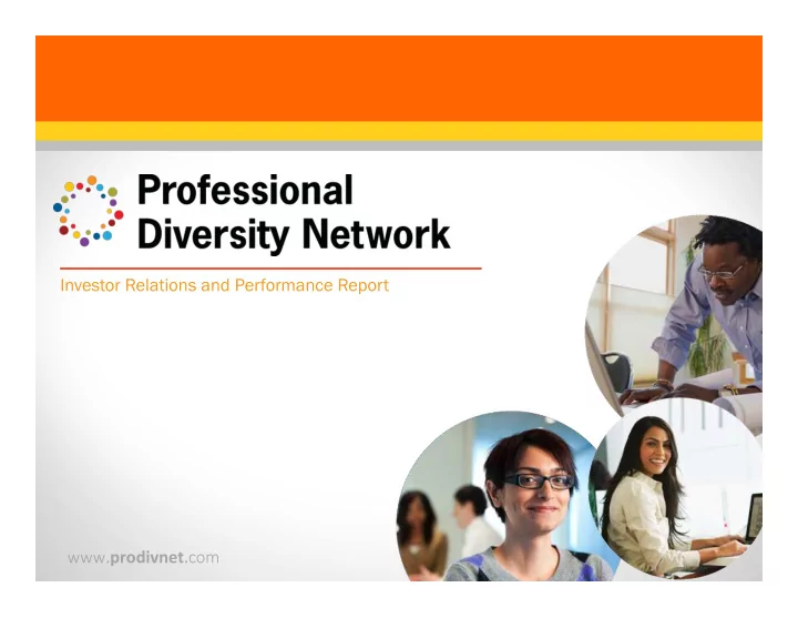 investor relations and performance report prodivnet com