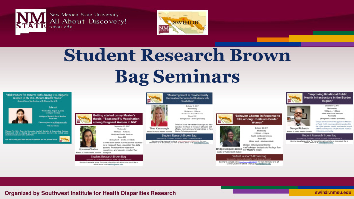student research brown bag seminars