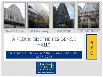 HALLS  Y  C  O F F I C E  O F  H O U S I N G  A N D  R E S I D E N T I A L  L I F E  2 0 1 7 - 2 0