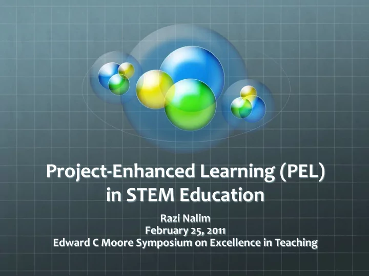 project enhanced learning pel in stem education