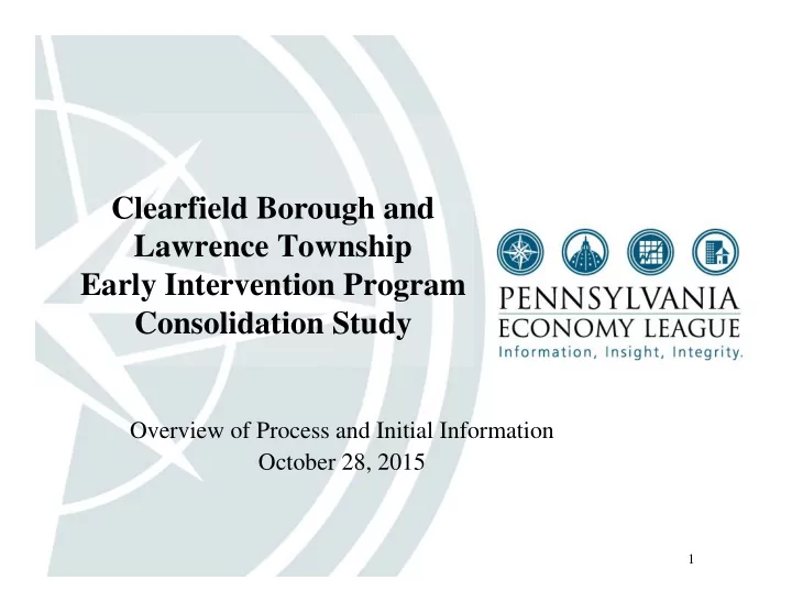 clearfield borough and lawrence township early