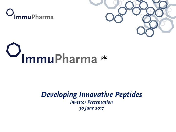 developing innovative peptides