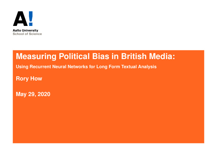 measuring political bias in british media