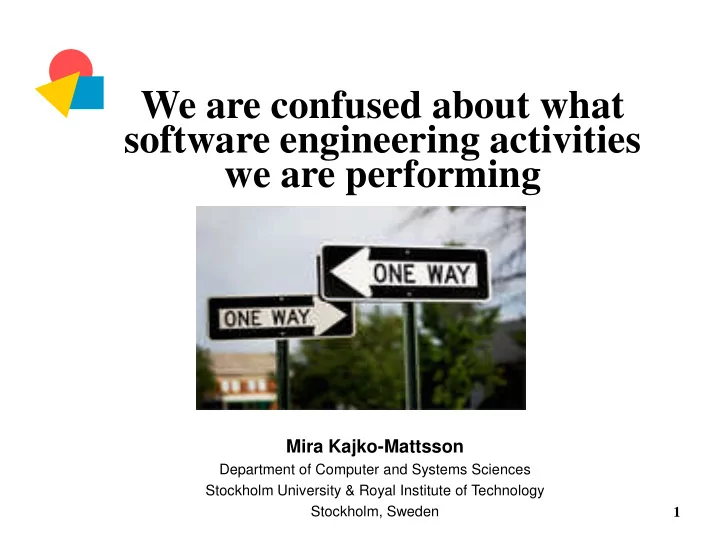 we are confused about what software engineering
