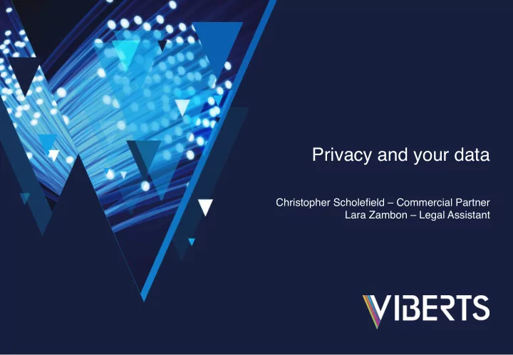 privacy and your data