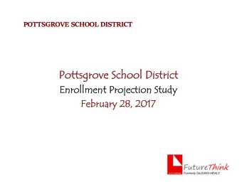 Pottsgrove  Pottsgrove School District  School District  Enrollment Projection Study  Enrollment