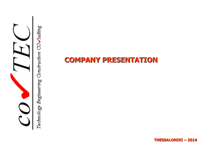 company presentation company presentation