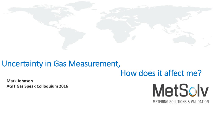 uncertainty in in gas measurement