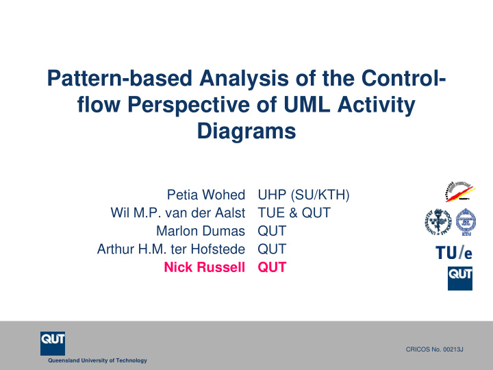 pattern based analysis of the control flow perspective of