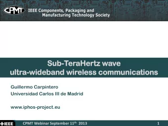Sub  Sub-Ter  eraH  aHertz wav  ave  ultra  ra-wideband wirel  eless c  ess communica cations
