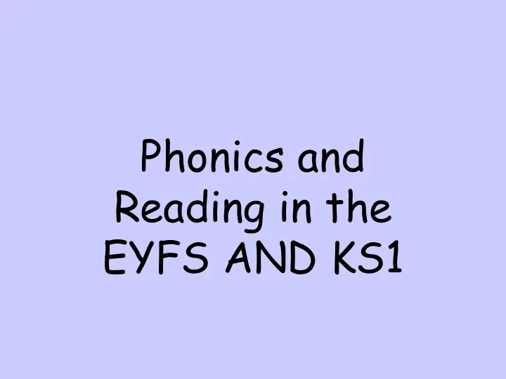 eyfs and ks1 letters and sounds