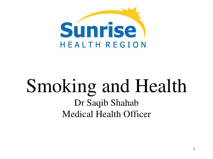 smoking and health