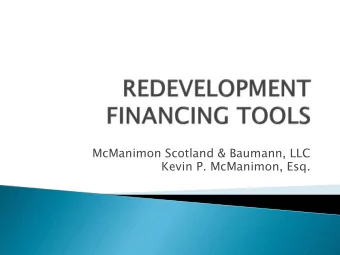 McManimon Scotland &amp; Baumann, LLC  Kevin P. McManimon, Esq.  Tax Exemptions/PILOTs  Bond