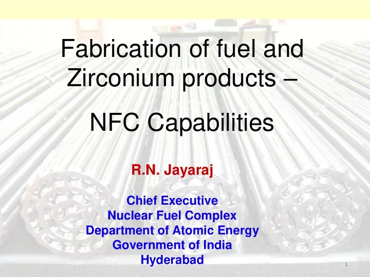 fabrication of fuel and