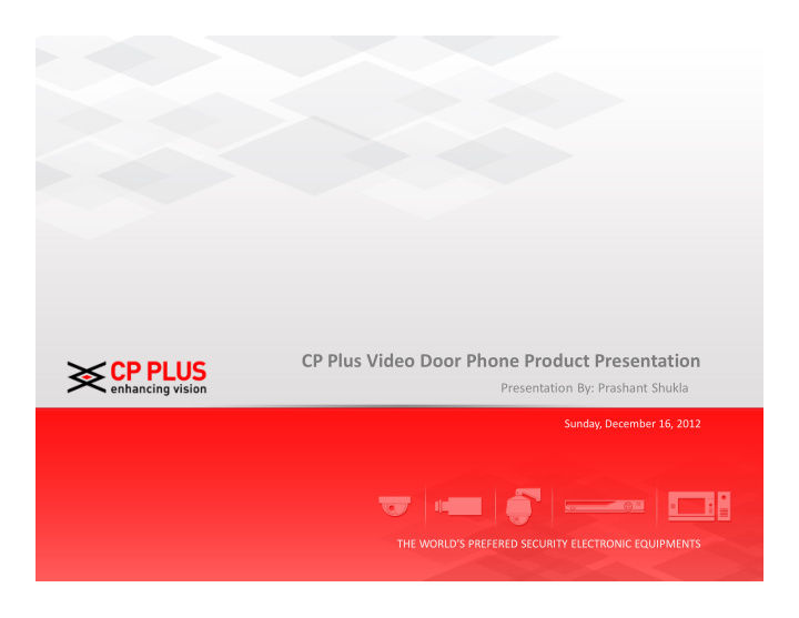 cp plus video door phone product presentation