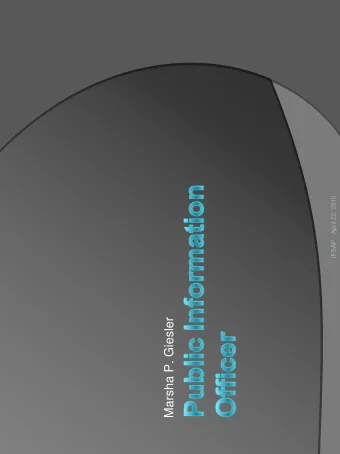 Marsha P. Giesler  IFSAP - April 22, 2010  IFSAP - April 22, 2010  IFSAP - April 22, 2010  Where Do