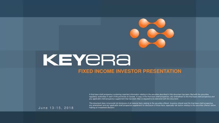fixed income investor presentation