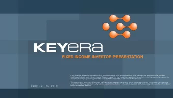 FIXED INCOME INVESTOR PRESENTATION  A final base shelf prospectus containing important information