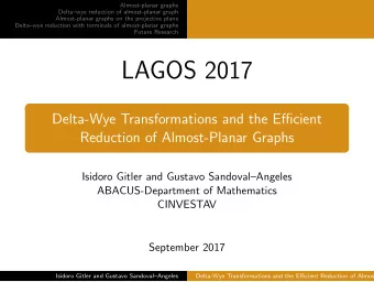 LAGOS 2017  Delta-Wye Transformations and the Efficient  Reduction of Almost-Planar Graphs  Isidoro