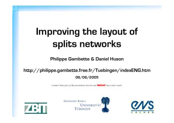 Improvingthelayoutof  splitsnetworks  PhilippeGambette&amp;DanielHuson