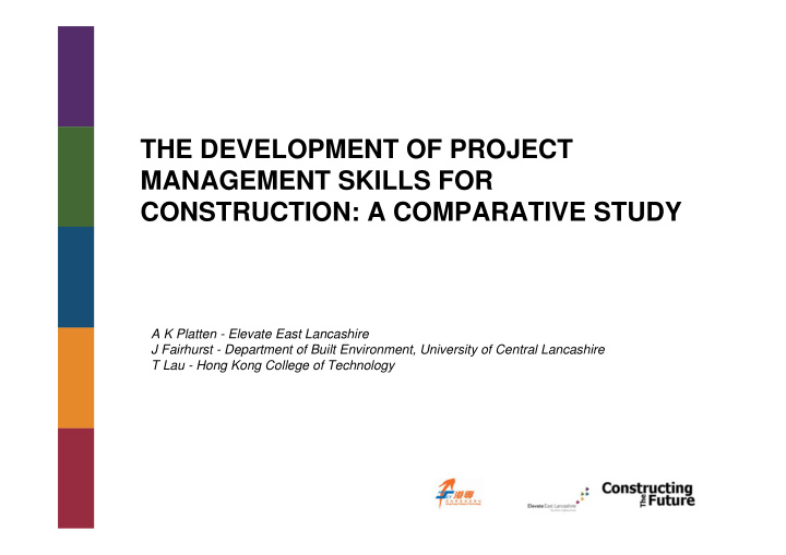 the development of project management skills for