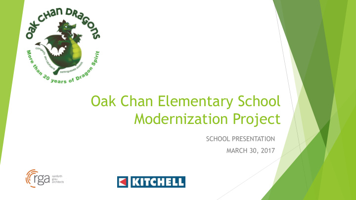 oak chan elementary school modernization project