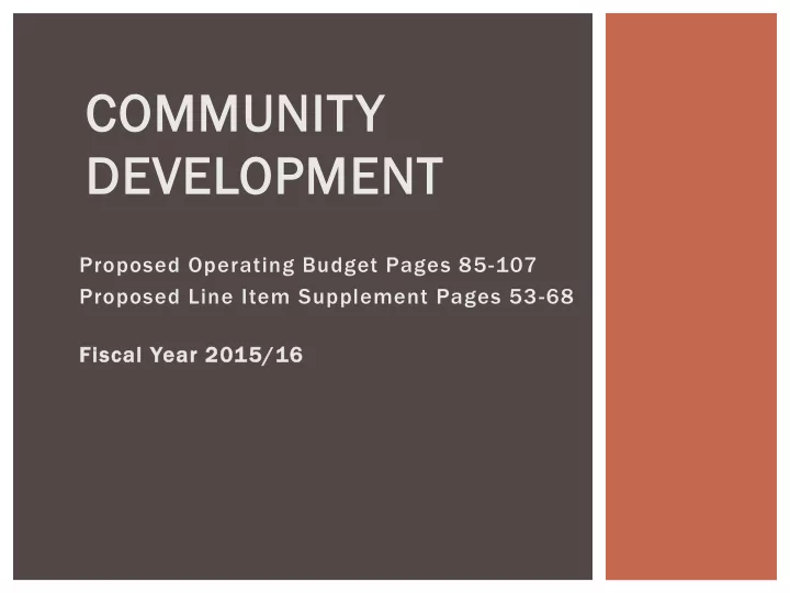 community development