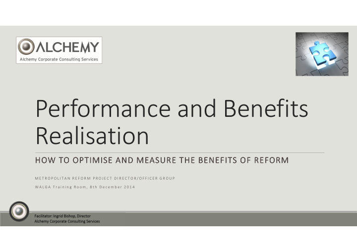 performance and benefits realisation