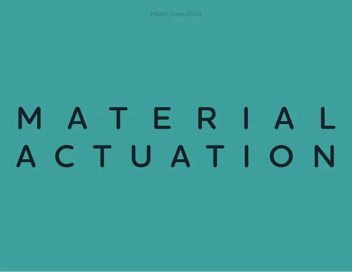 m a t e r i a l a c t u a t i o n