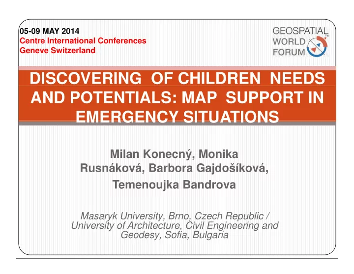 discovering of children needs discovering of children