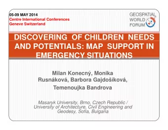 DISCOVERING OF CHILDREN NEEDS  DISCOVERING OF CHILDREN NEEDS  AND POTENTIALS: MAP  SUPPORT IN
