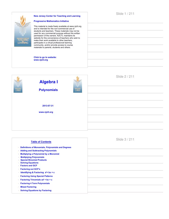 algebra i