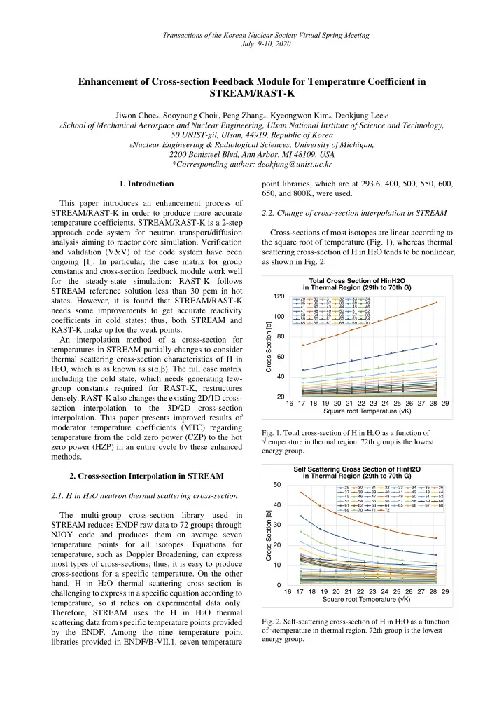 enhancement of cross section feedback module for