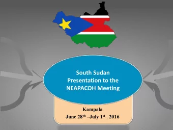 Presentation to the  NEAPACOH Meeting  Kampala June 28 th  July 1 st . 2016  Overview: SDGs and