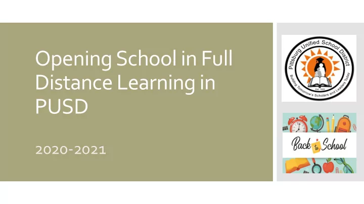 distance learning in