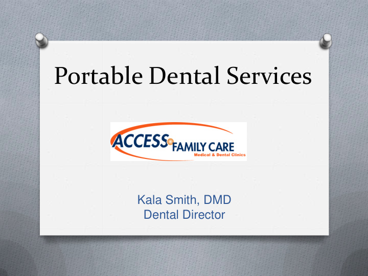 portable dental services