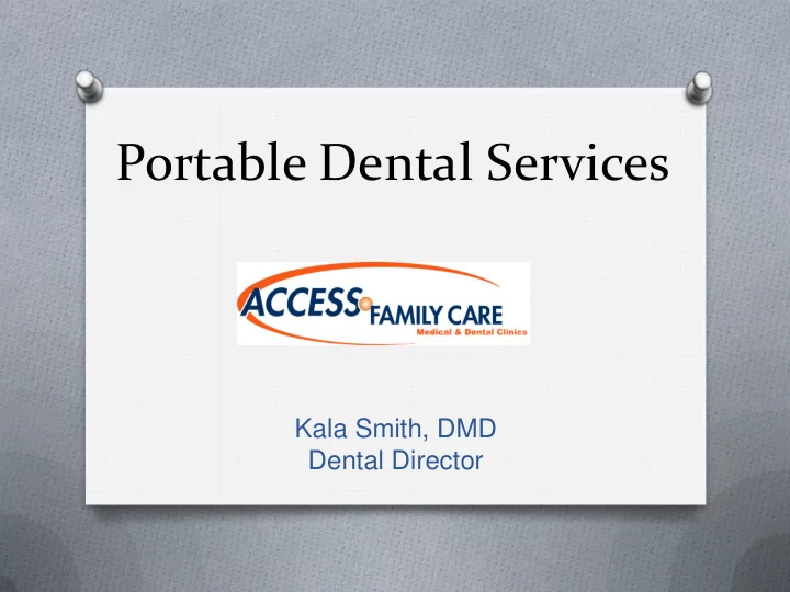 portable dental services