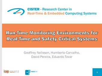 Geoffrey Nelissen, Humberto Carvalho,  David Pereira, Eduardo Tovar  System  Verification